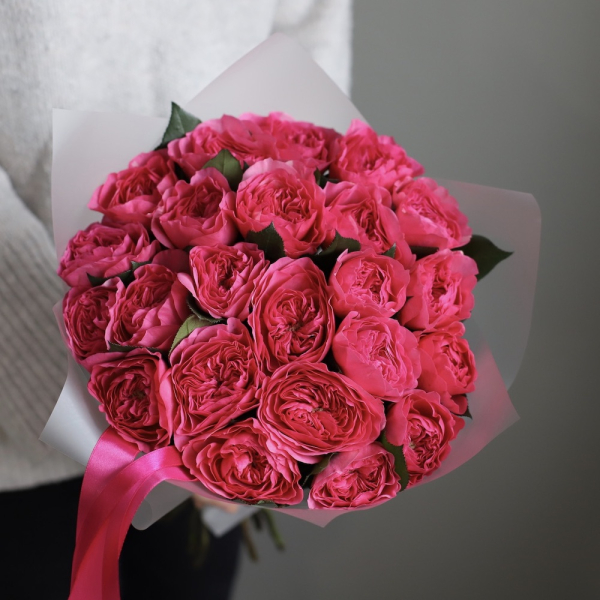 Букет из пионовидных роз Баронесса -  23 розы 