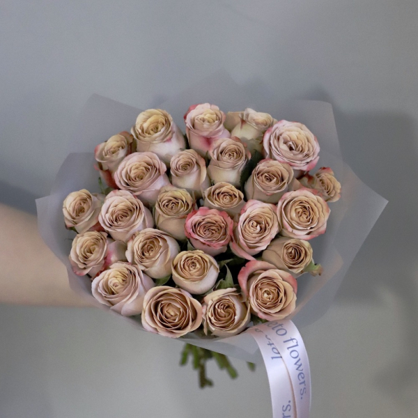 Букет из роз Капучино -  25 роз 