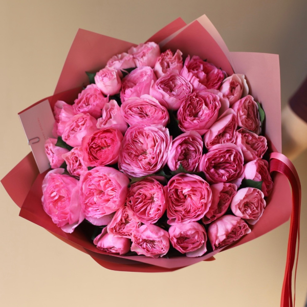 Букет из пионовидных роз Мария Тереза - 35 роз 